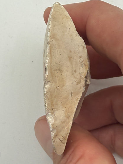 Dansk Stenalder. Asymmetrisk skiveøkse i flint. Sen Ertebølletid: 4500-3900 F.Kr