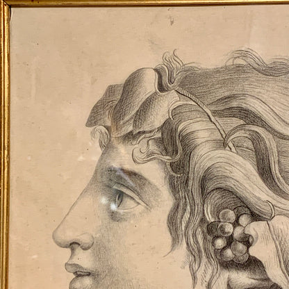 Afrodite. Antik blyants tegning fra start/midt 1800 tallet.