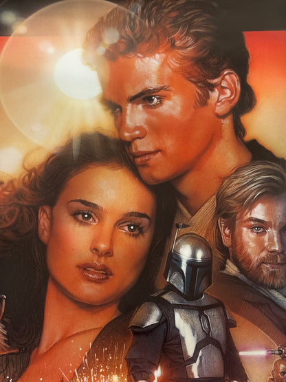 Original Danish STAR WARS Episode 2 movie premiere poster, from 2002.