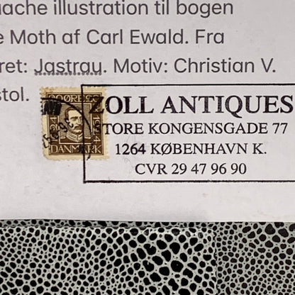 Viggo Jastrau (f.1857-1946.) Illustration af Christian V til Carl Ewald bog. Fra 1925.