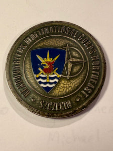 Challenge Coin. NATO HEADQUARTERS MULTINATIONAL CORPS NORTHEAST.