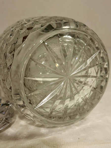 Older crystal whiskey decanter, from the mid-1900s.