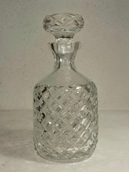 Vintage crystal whiskey decanter from the mid-20th century