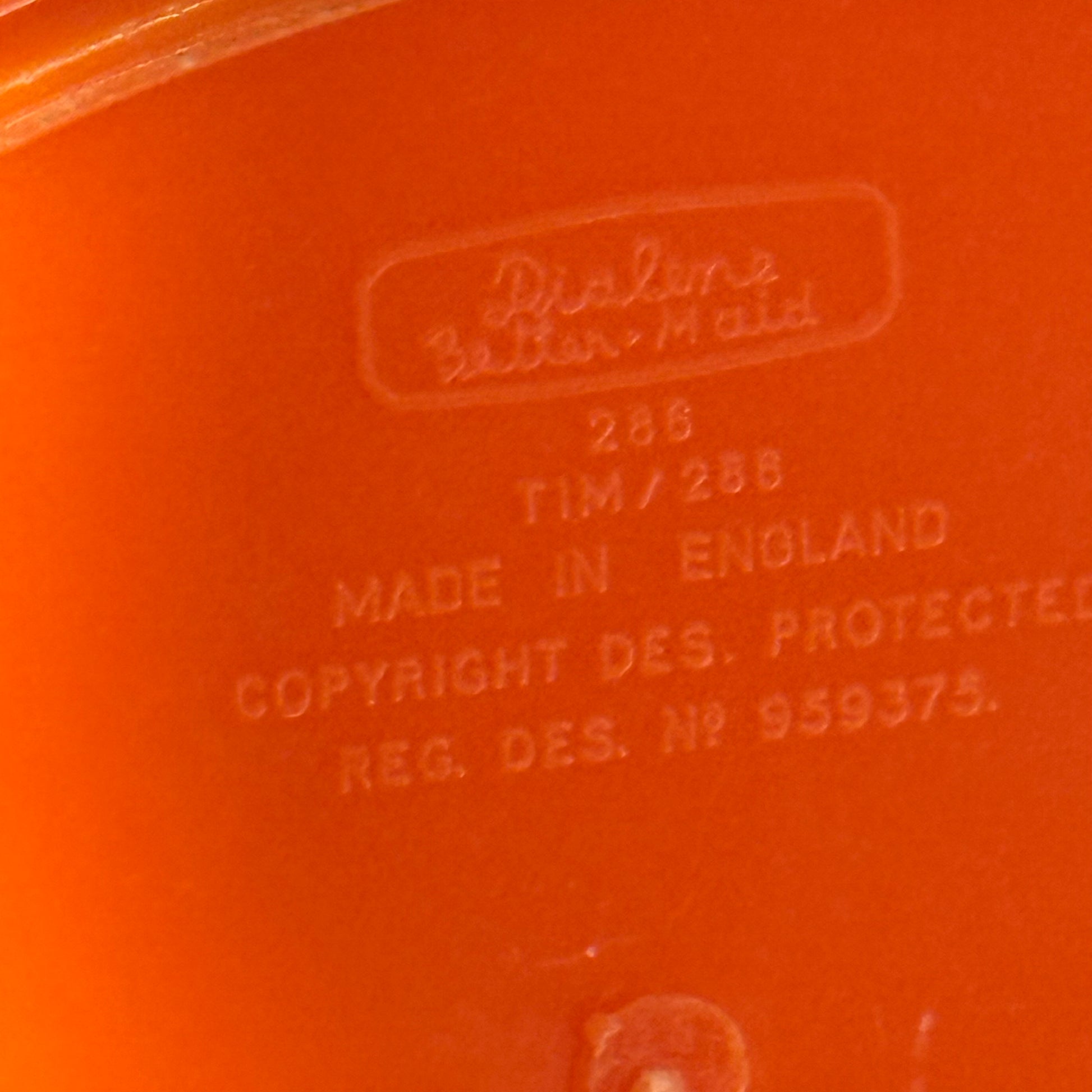 Vintage Dialene "Better Maid" serveringstårn i orange plast