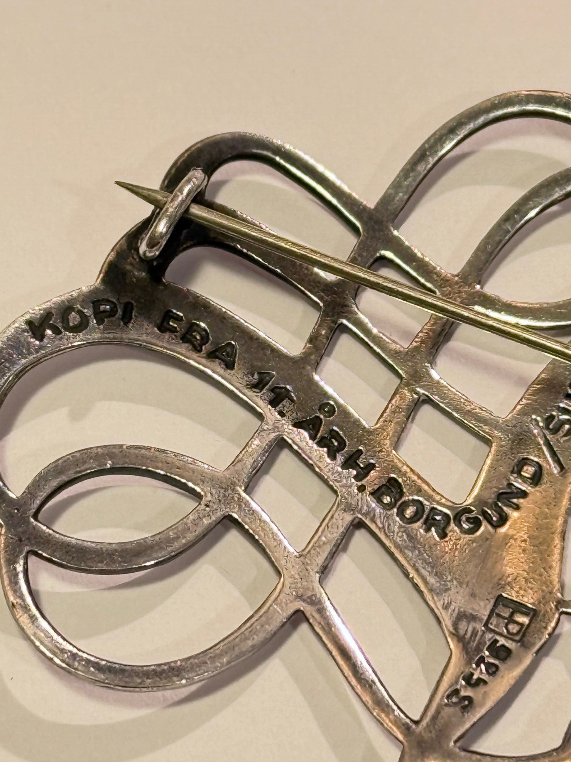 Harry Pedersen(1947-86) Norsk viking sterling sølv broche