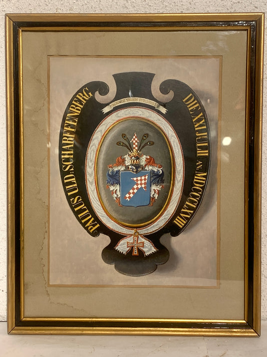 Håndtegnet våbenskjold, fra 1868.