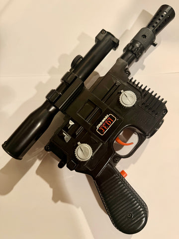 Vintage Star Wars Kenner ROTJ Han Solos blaster, fra 1983.