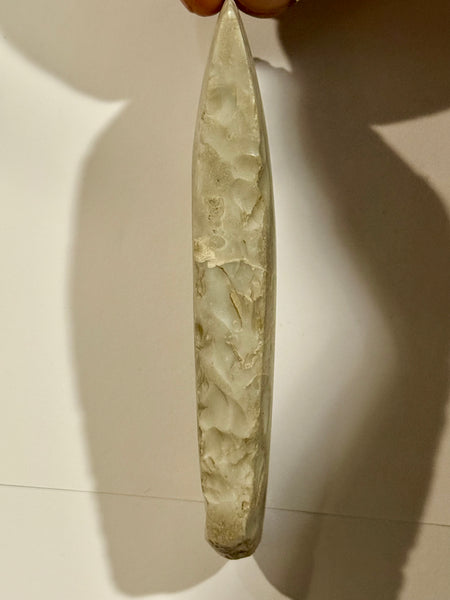 Danish antique. Thin-necked Blandebjerg flint axe. Type Vll. Jættestuet period.
