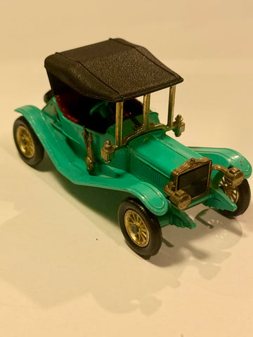Vintage Lesney Matchbox 1911 Maxwell roadster No.Y-19 metal car, from the 1970s.