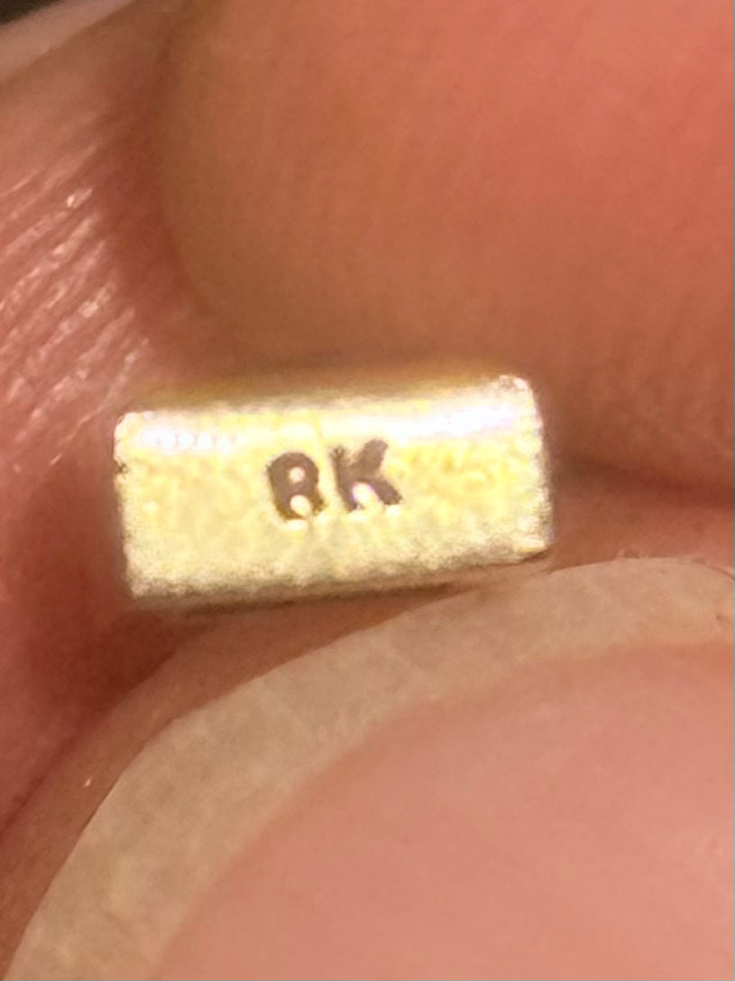 Vintage 8K. Guld charm / vedhæng, med Amethyst