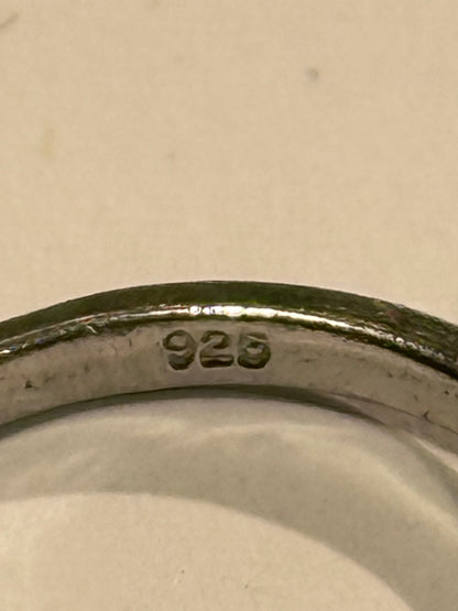 Vintage Citrin & sterling sølv ring, fra slut 1900 tallet