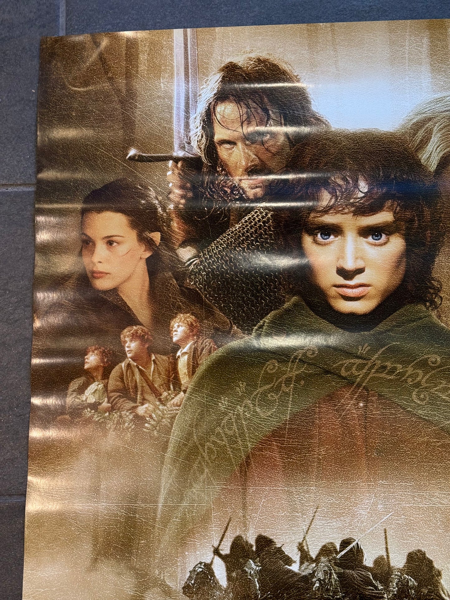 Ringenes Herre, Eventyret om ringen. Original dansk premiere plakat, fra 2001.