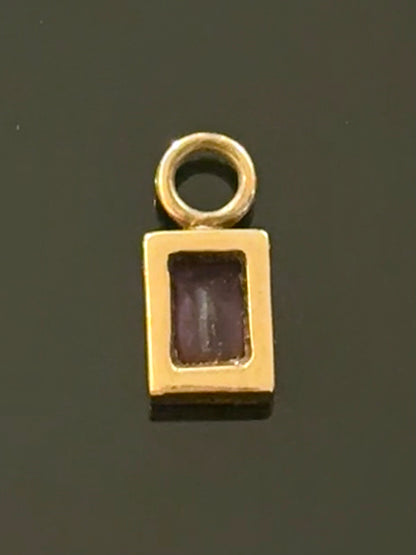 Vintage 8K. Guld charm / vedhæng, med Amethyst.