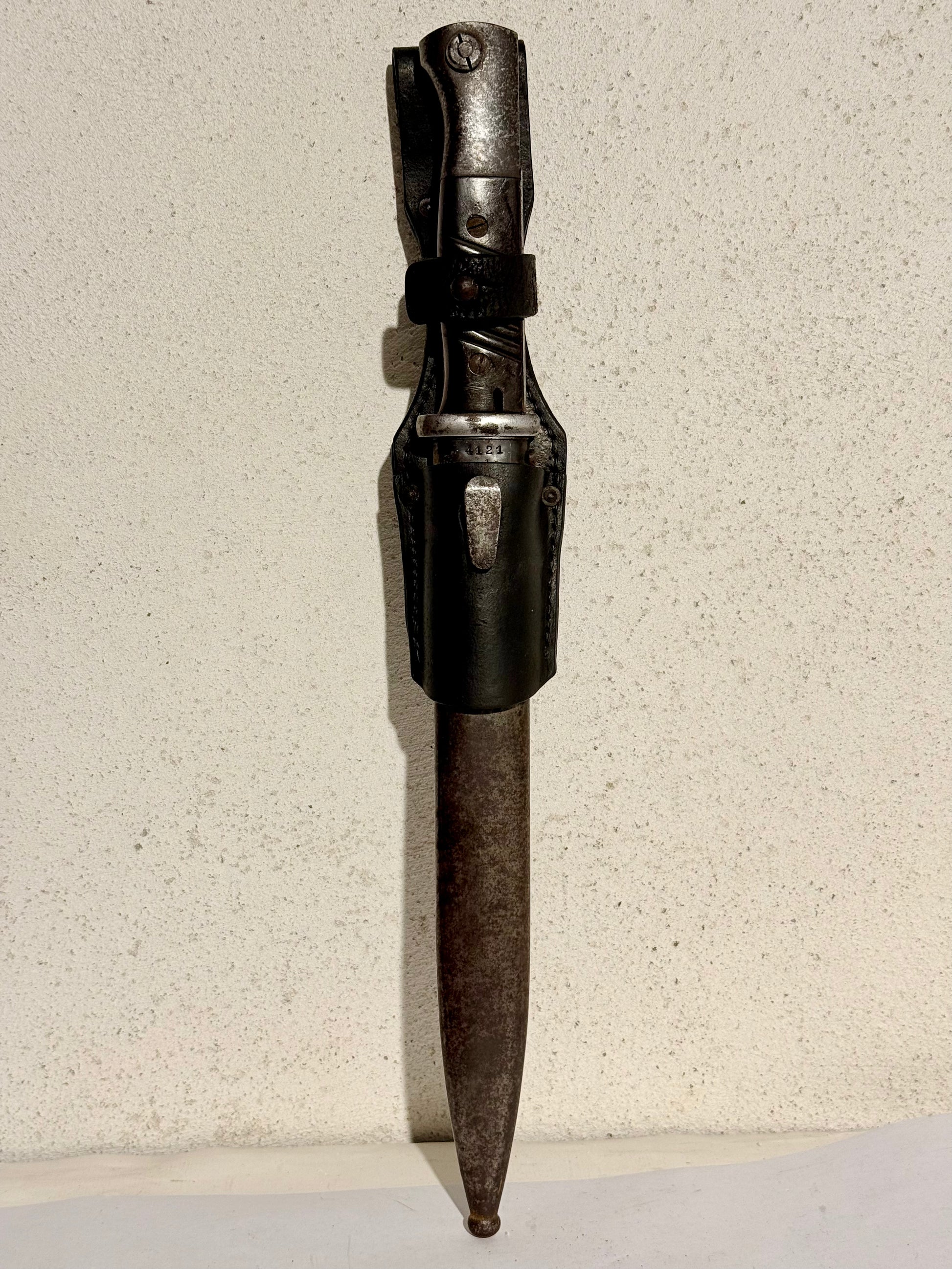 Tysk Coppel WW2 Mauser K98 S84/98 III bajonet med frø