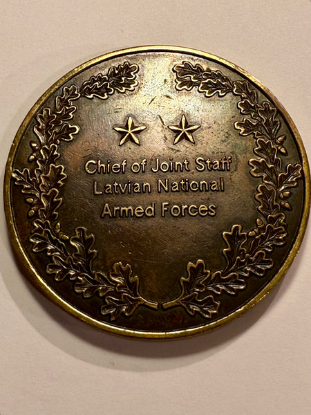 Commanders Coin. Chief of Joint Staff. Latvian National Armed Forces.