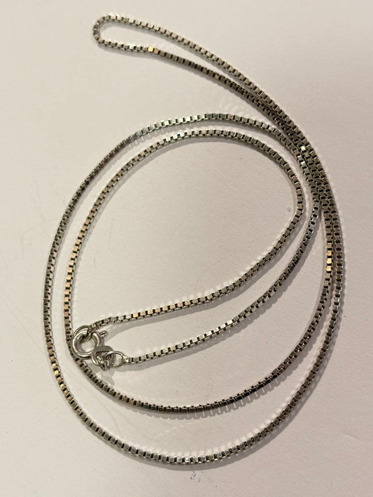 Vintage Venezia sterling sølv halskæde. 60 cm. Fra slut 1900 tallet