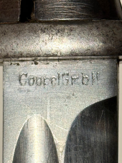 Tysk Coppel WW2 Mauser K98 S84/98 III bajonet med frø