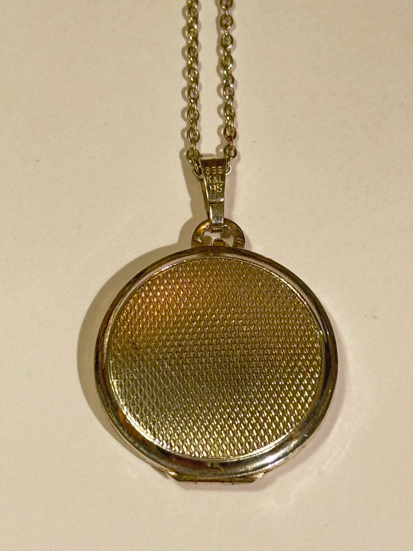 Hermann Siersbøl (1924-1964) Modernistisk sølv medaljon vedhæng & kæde