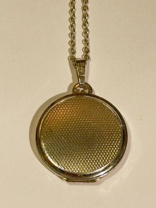 Hermann Siersbøl (1924-1964) Modernistisk sølv medaljon vedhæng & kæde