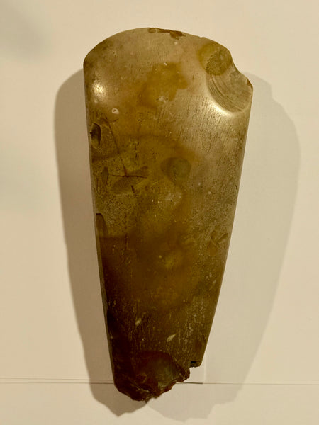 Danish antique. Pointed-nosed four-sided flint axe. Type III. Funnel Beaker culture.