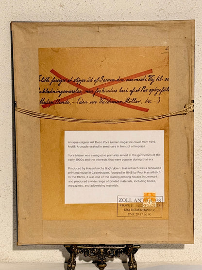 Antik original Art Deco Vore Herrer magasin forside, fra 1919