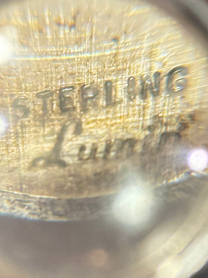 Vintage skt. christopher protect us sølv medaljon & kæde