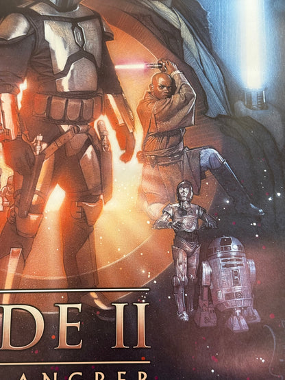 Original Danish STAR WARS Episode 2 movie premiere poster, from 2002.