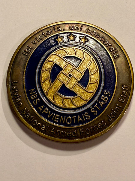 Commanders Coin. Chief of Joint Staff. Latvian National Armed Forces.