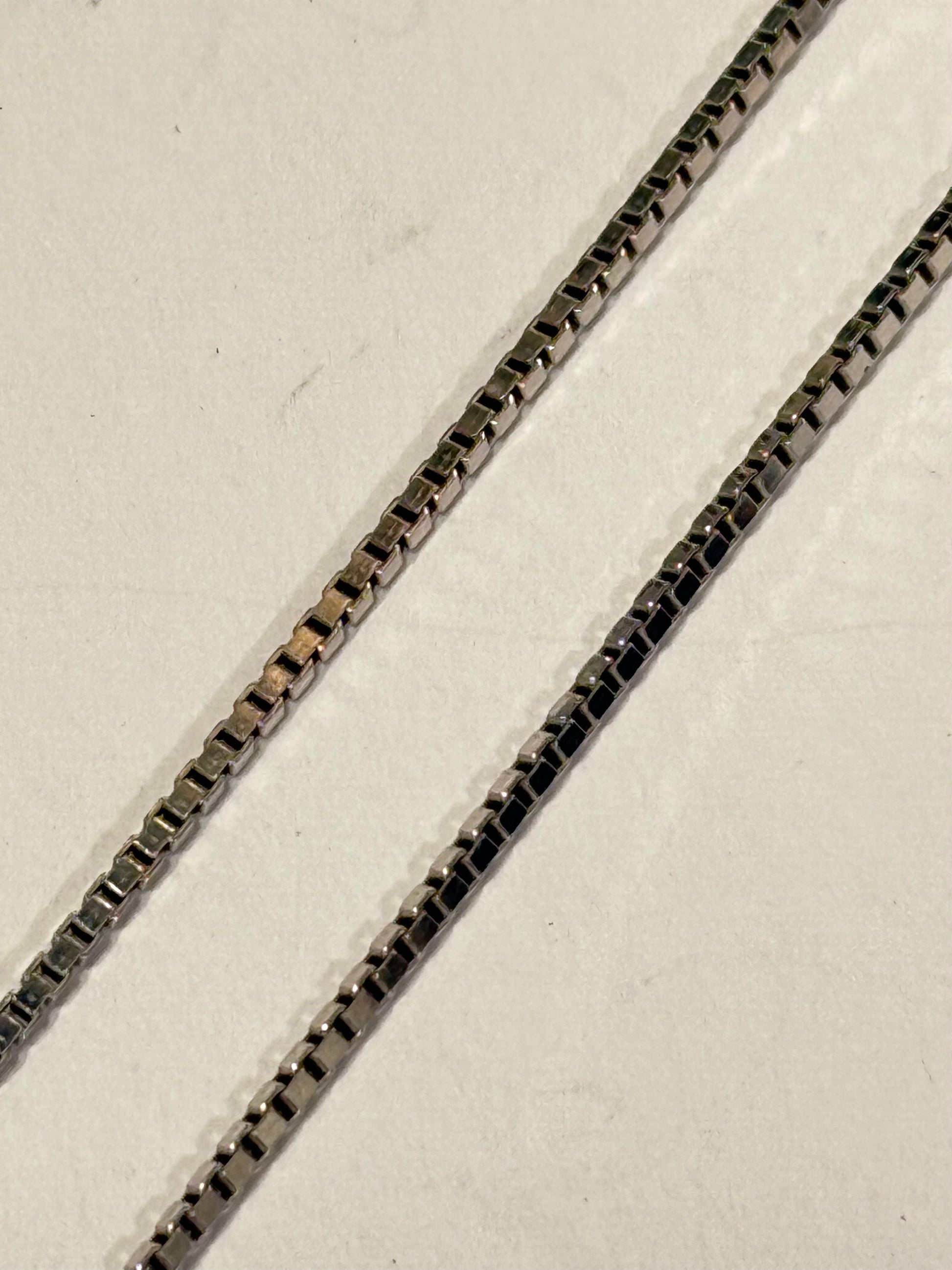 Vintage Venezia sterling sølv halskæde. 60 cm. Fra slut 1900 tallet