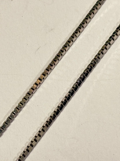 Vintage Venezia sterling sølv halskæde. 60 cm. Fra slut 1900 tallet