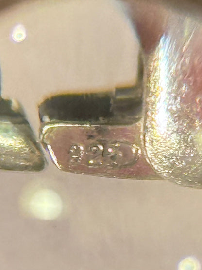 Vintage grøn jade og sterling sølvarmbånd. Fra midt/slut 1900 tallet