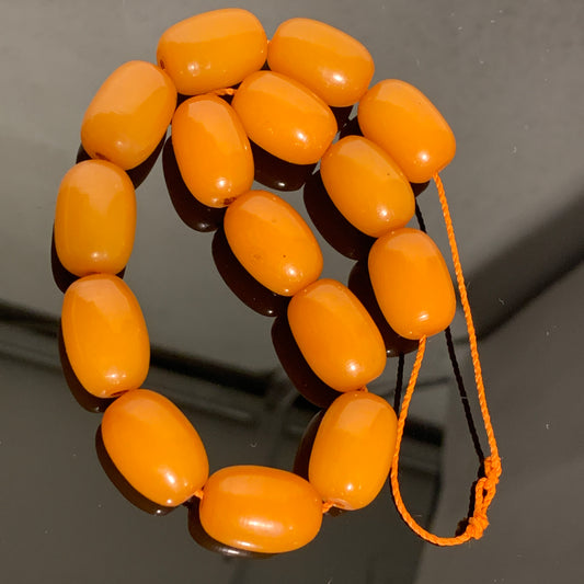 Bakelit perle kæde, fra start/midt 1900 tallet