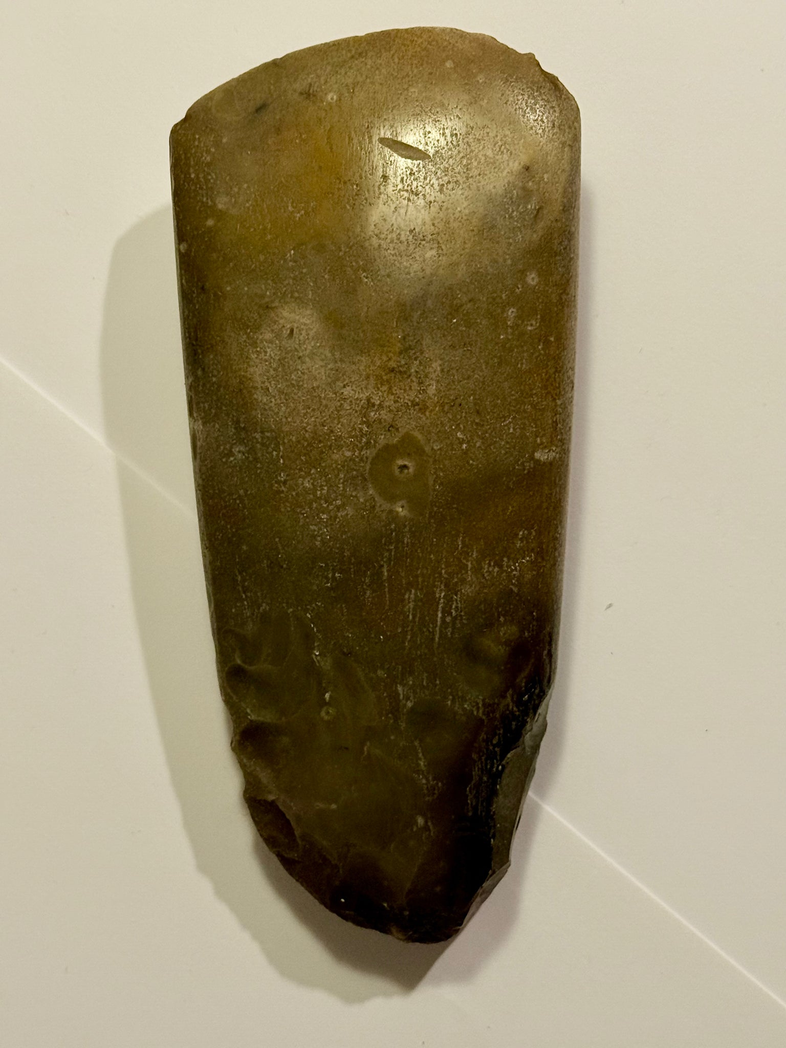 Danish antique. Thin / Light pointed neck flint axe. Type l. Funnel Beaker culture.