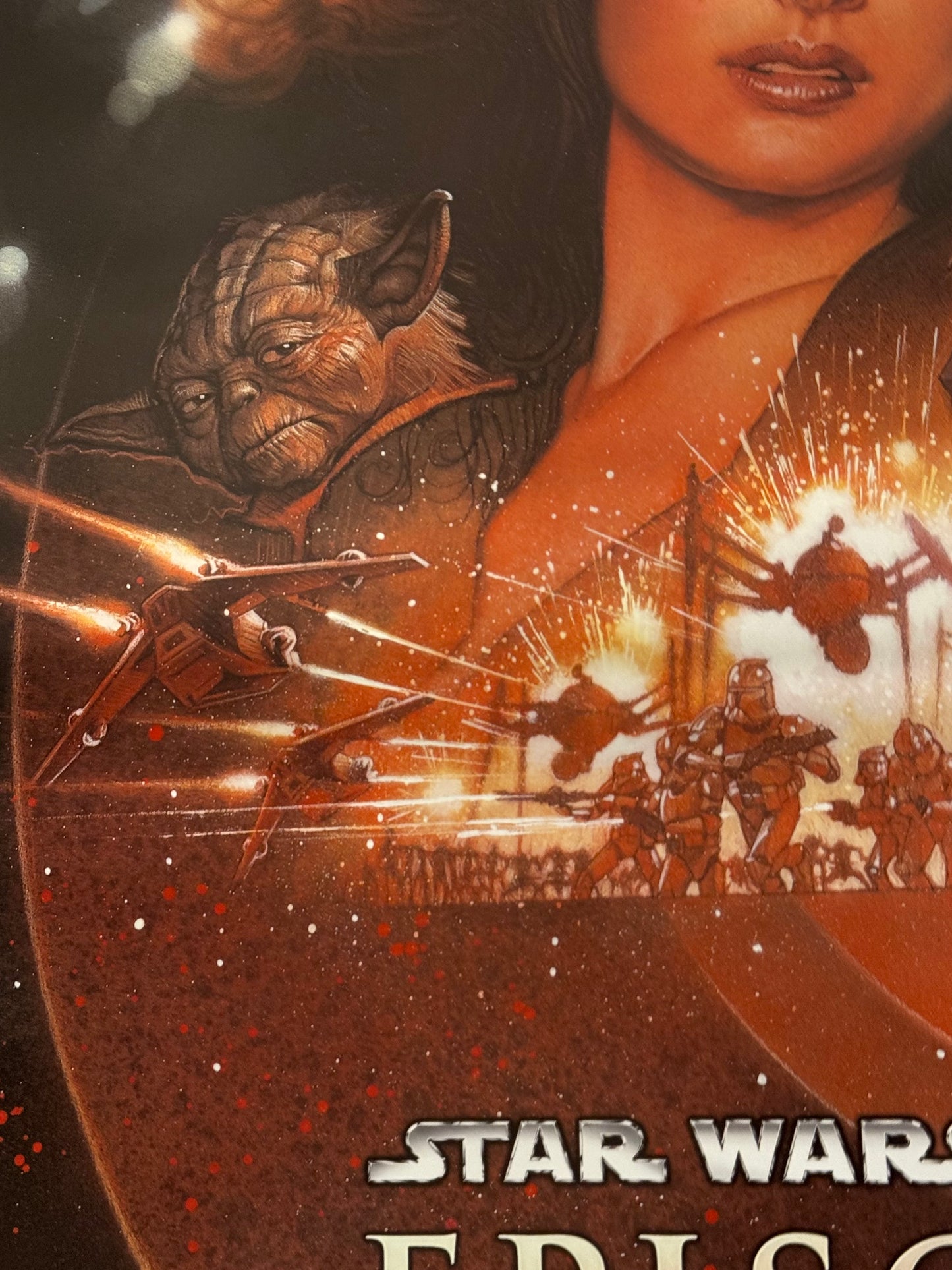 Original Danish STAR WARS Episode 2 movie premiere poster, from 2002.