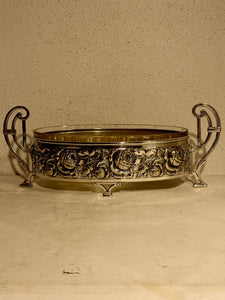 Art deco silver plated Jardinere. From the 1930s.