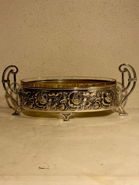 Art deco silver plated Jardinere. From the 1930s.