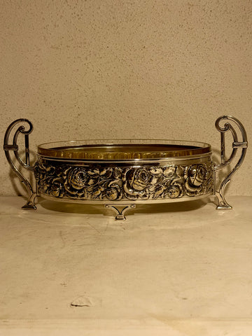 Art deco sølvbelagt Jardinere. Fra 1930érne.