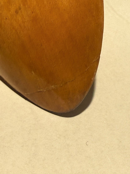 Antik Norsk udskåret Guldbrandsdalen-stil træ salat bestik, fra ca. 1870.