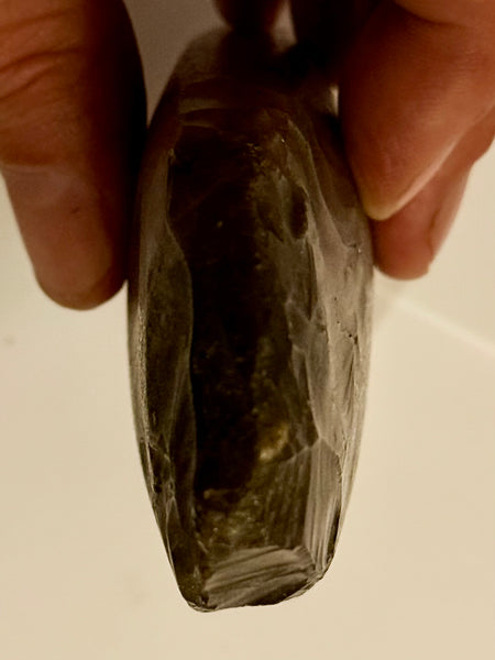 Danish antique. Thin / Light pointed neck flint axe. Type l. Funnel Beaker culture.