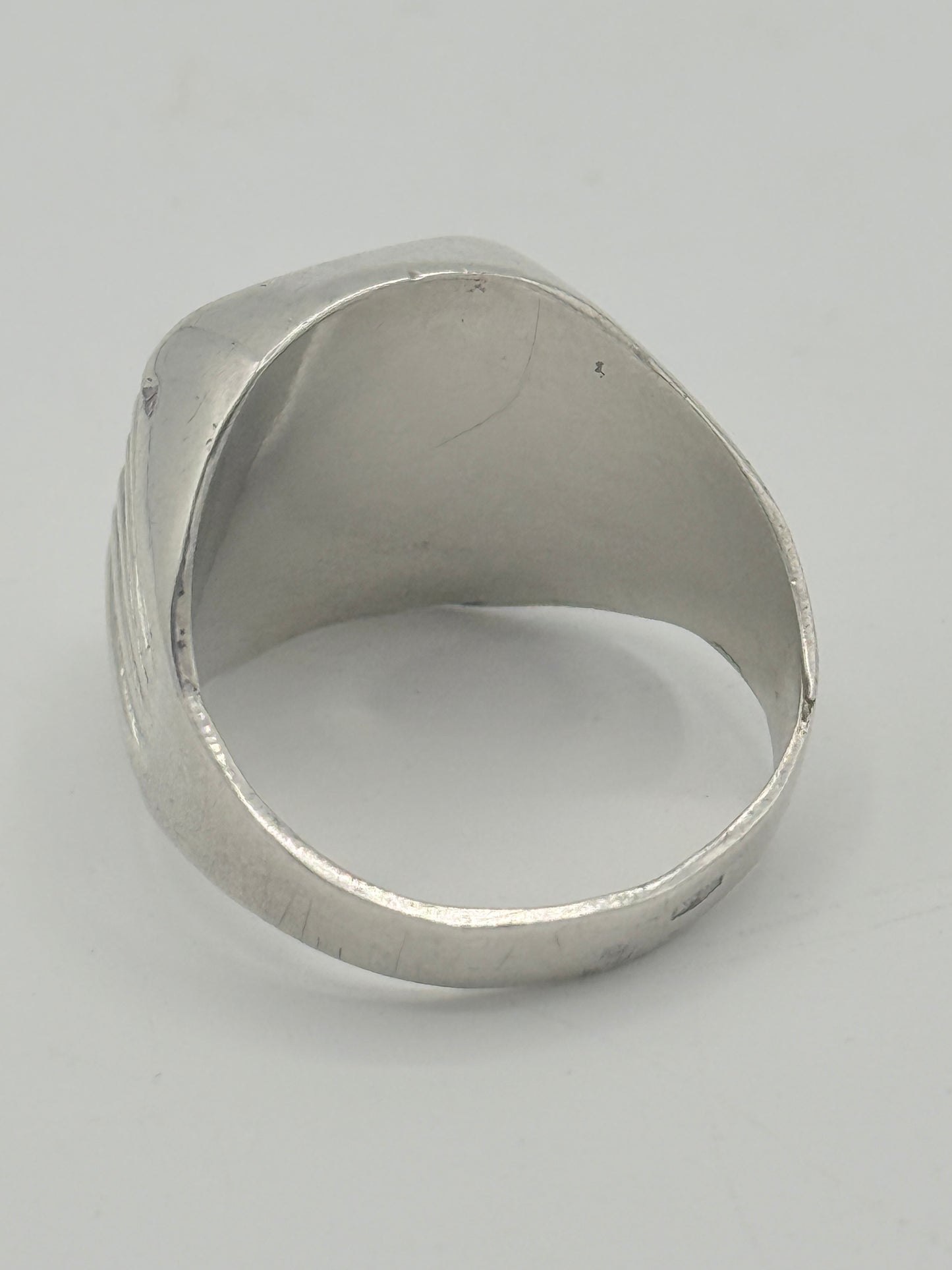 Antik Art deco sterling sølv signet herre ring. Estland. Fra 1920-39