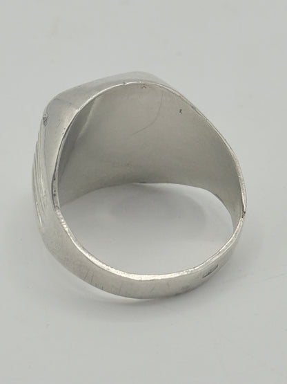 Antik Art deco sterling sølv signet herre ring. Estland. Fra 1920-39
