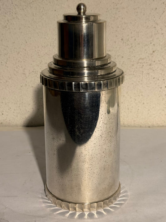 Art Deco cocktail shaker i sølvplet. Start 20. Årh