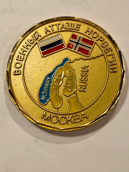 Commanders Coin. NORWEGIAN DEFENCE ATTACHÉ, MOSCOW.