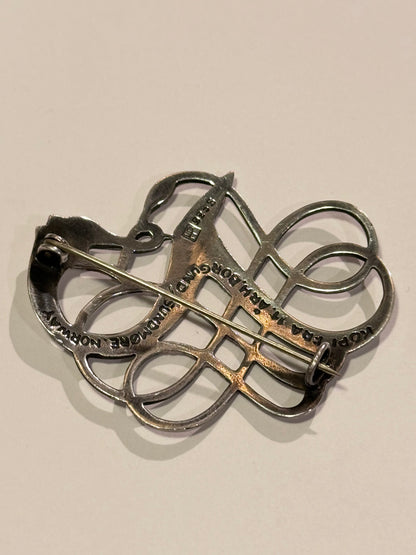 Harry Pedersen(1947-86) Norsk viking sterling sølv broche
