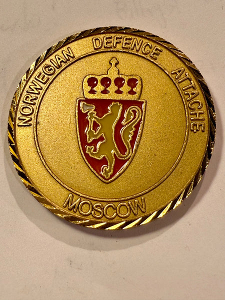 Commanders Coin. NORWEGIAN DEFENCE ATTACHÉ, MOSCOW.