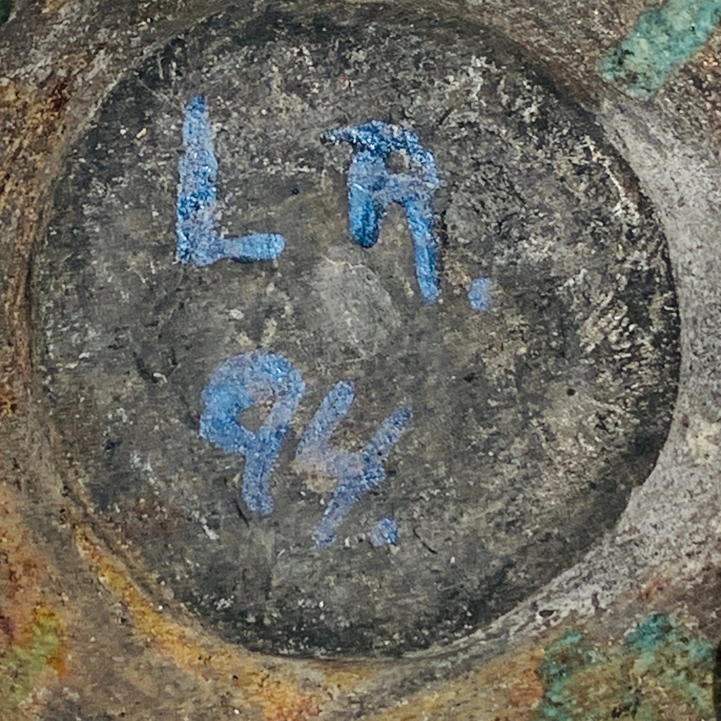 Vintage Raku stentøjs vase, signeret.