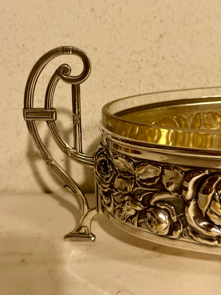 Art deco silver plated Jardinere. From the 1930s.