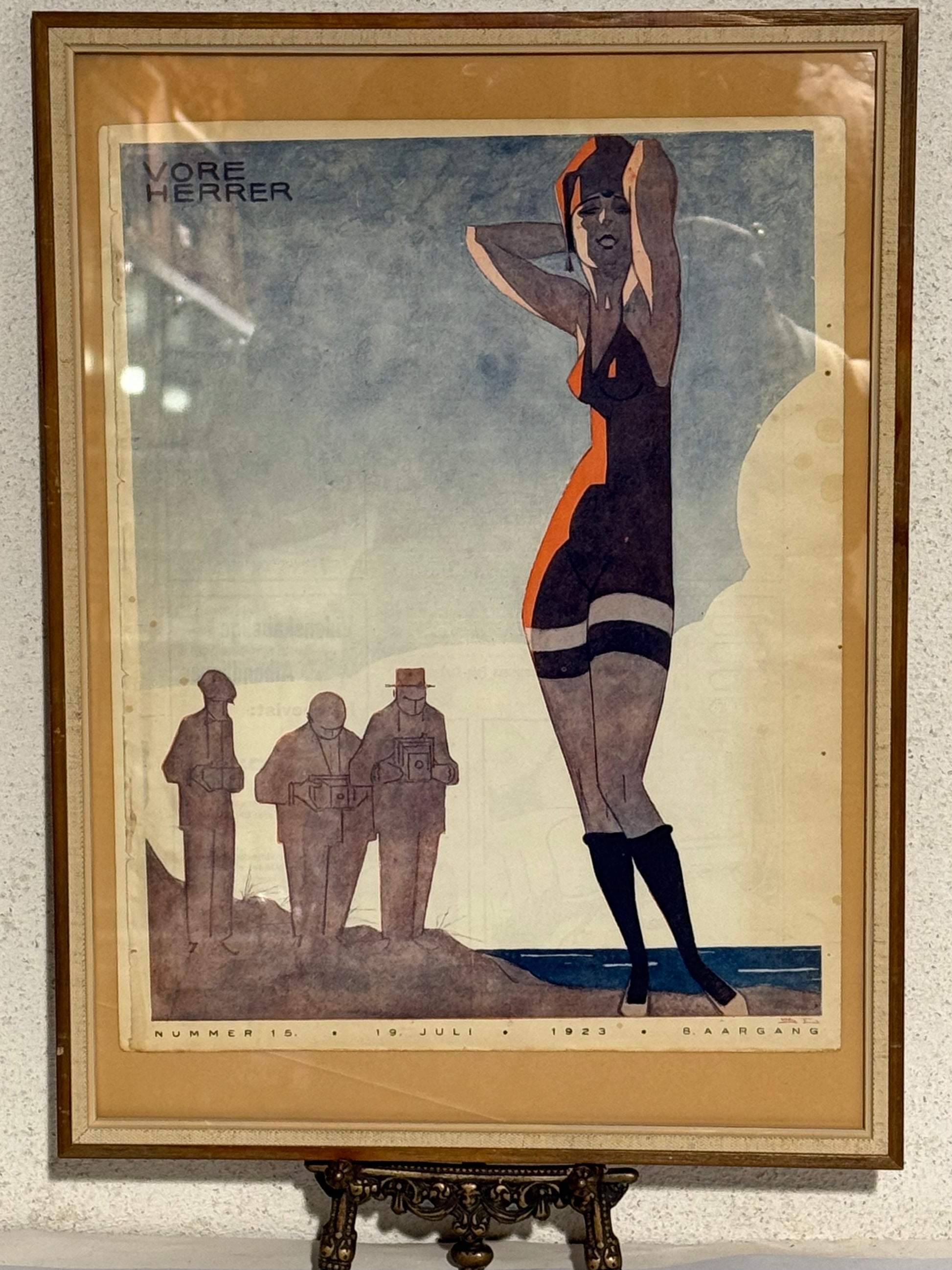 Antik original Art Deco Sven Brasch magasin forside, fra 1923