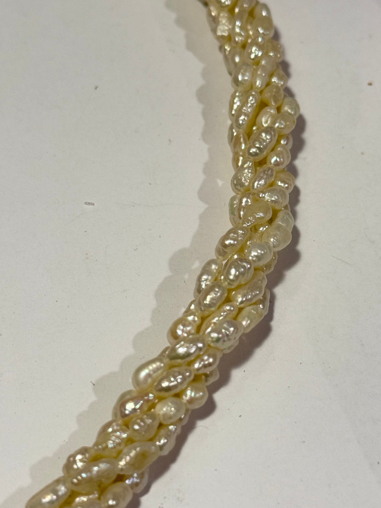 Antik ægte 5-radet ferskvands perle halskæde. Fra start 1900 tallet