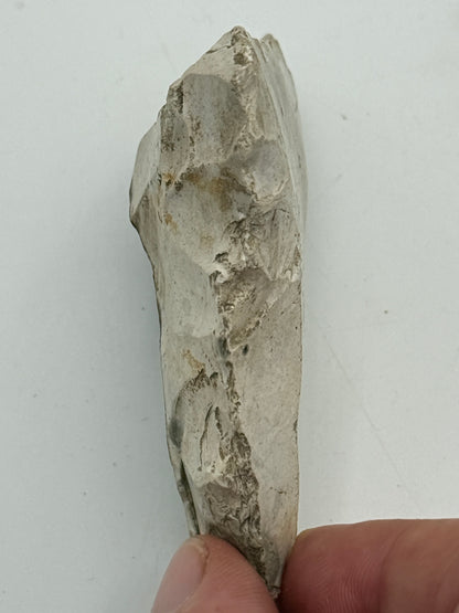 Dansk Stenalder. Asymmetrisk skiveøkse i flint. Sen Ertebølletid: 4500-3900 F.Kr